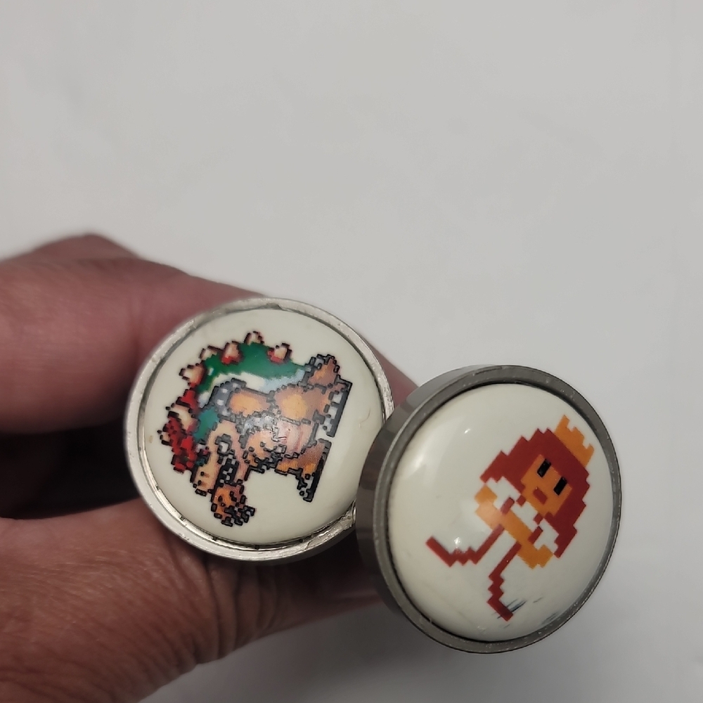 Super Mario Vintage Drawer Knobs Pixel Art Character